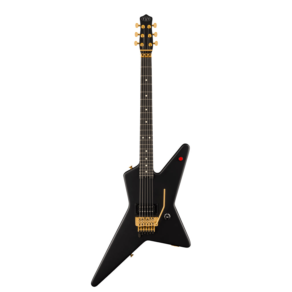 EVH Limited Edition Star, Ebony Fingerboard, Stealth Black with Gold Hardware - Image 2