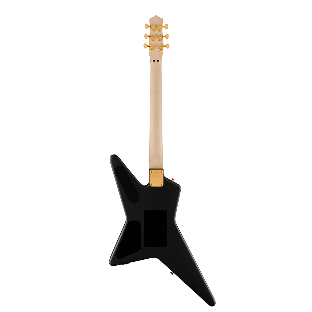 EVH Limited Edition Star, Ebony Fingerboard, Stealth Black with Gold Hardware - Image 3
