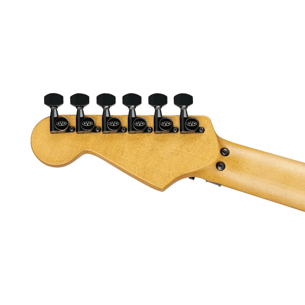 EVH Limited Edition Striped Series Frankenstein Frankie Electric Guitar - Black with Yellow Stripes, Maple Fingerboard - Image 6