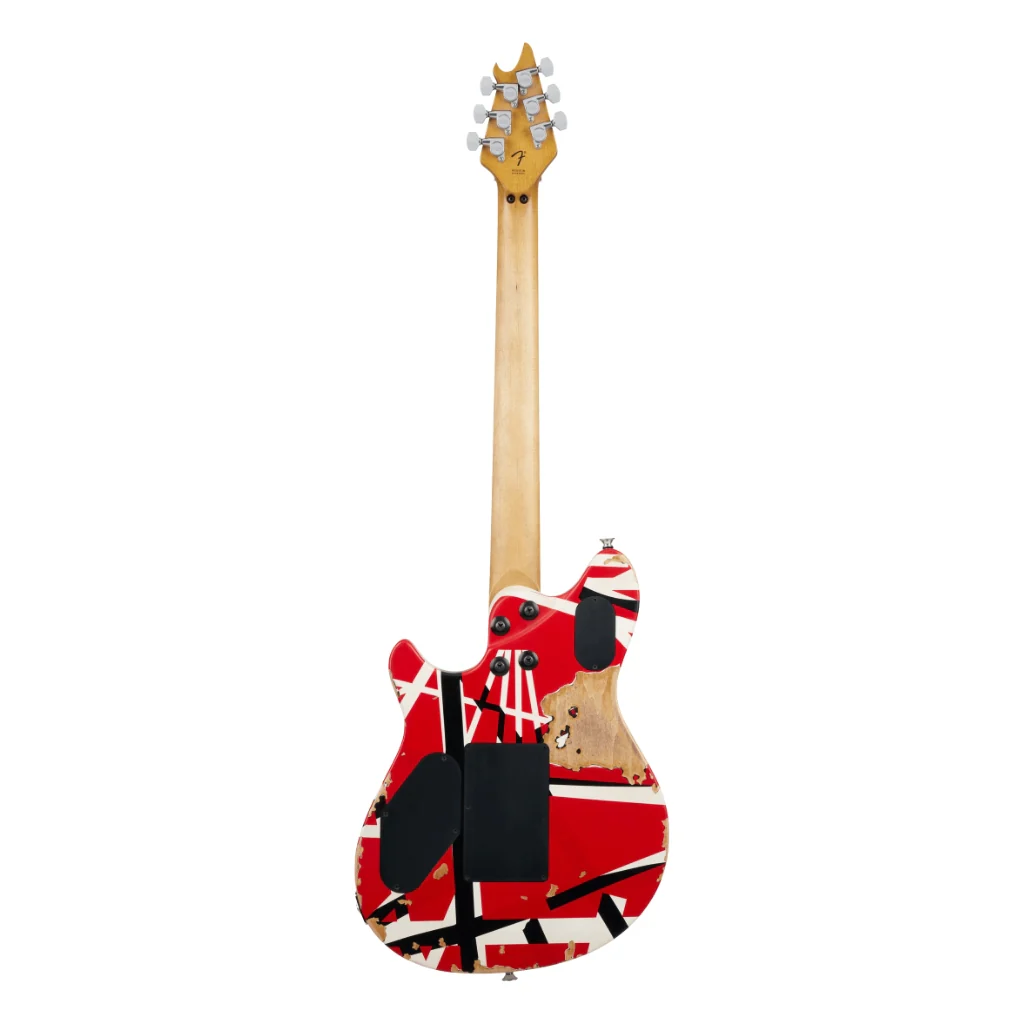 EVH Limited Edition Wolfgang Special Striped Series Electric Guitar - Red, Black, and White, Ebony Fingerboard - Image 4