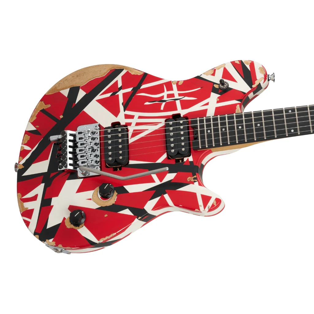 EVH Limited Edition Wolfgang Special Striped Series Electric Guitar - Red, Black, and White, Ebony Fingerboard - Image 8