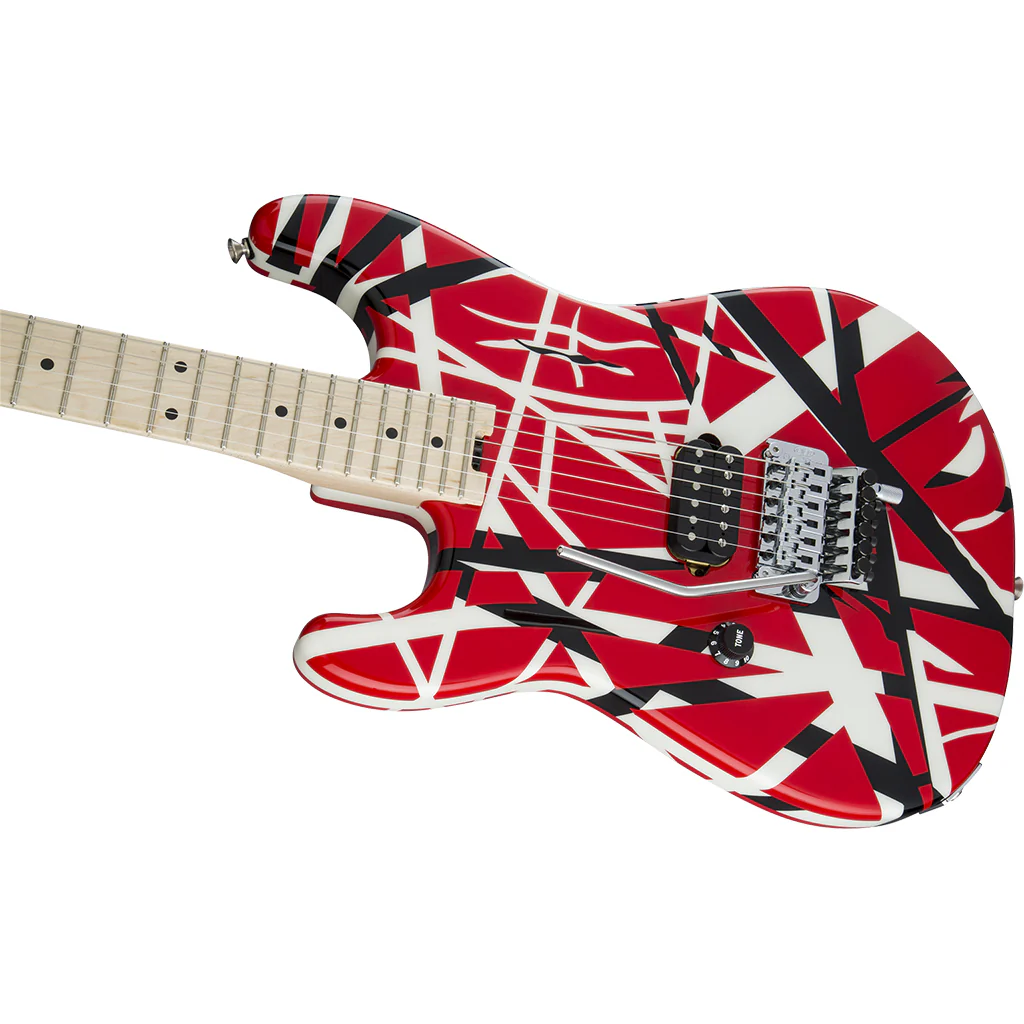 EVH Striped Series Left Handed - Red Black White - Image 5