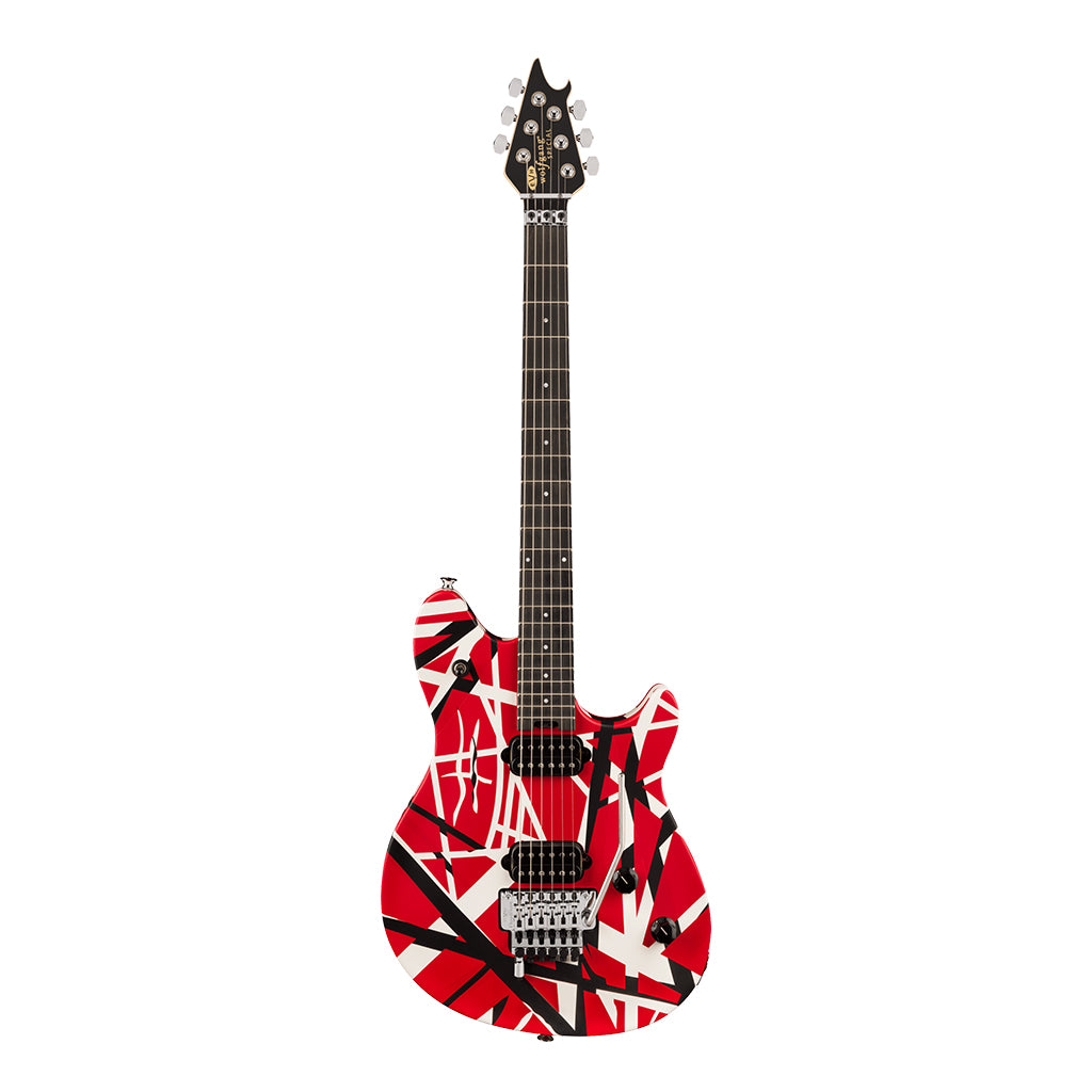 EVH Wolfgang Special Striped Series Red Black and White - Image 2