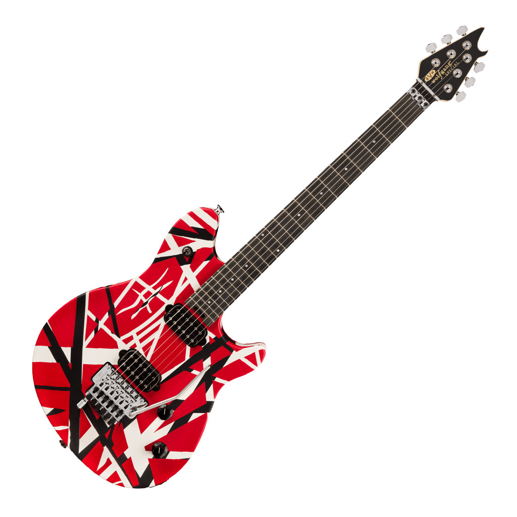 EVH Wolfgang Special Striped Series Red Black and White - Image 7