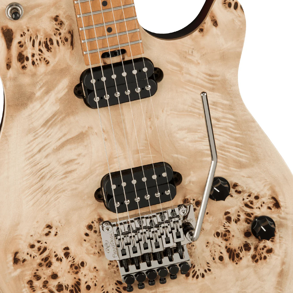 EVH Wolfgang® WG Standard Exotic Poplar Burl, Baked Maple Fingerboard, Natural - Image 6