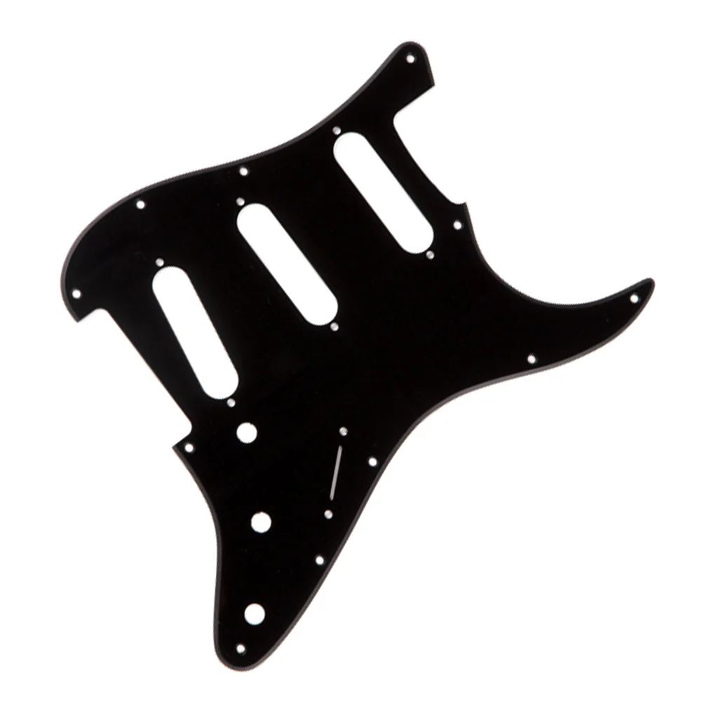 Fender 11-Hole Modern 1-Ply Stratocaster® S/S/S Pickguard - Black