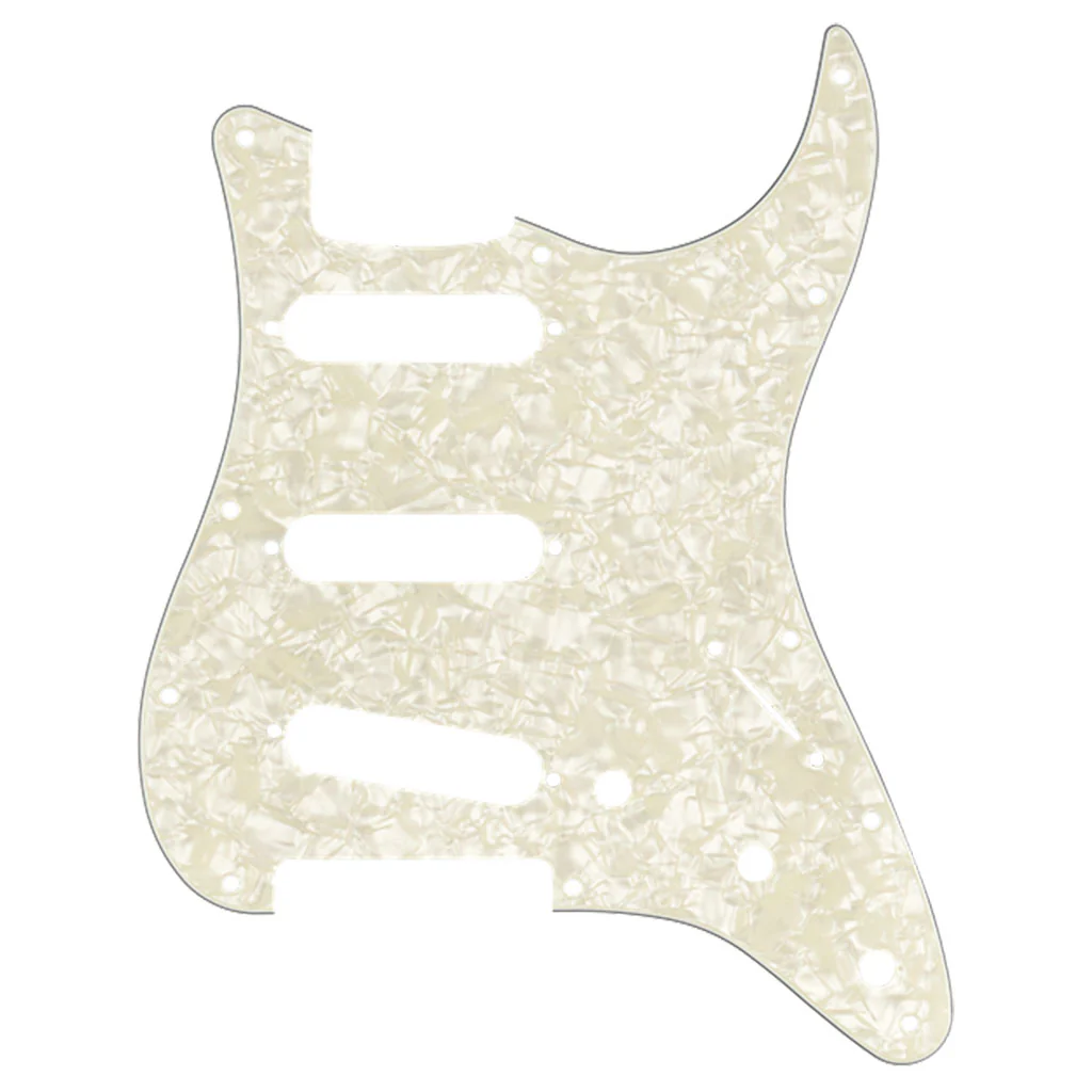 Fender 11-Hole Modern-Style Stratocaster S/S/S Pickguard - Aged White Pearl