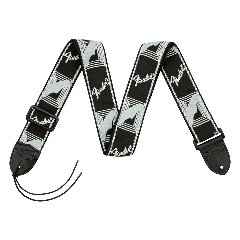 Fender - 2" Monogrammed Strap, Black/Light Grey/Dark Grey