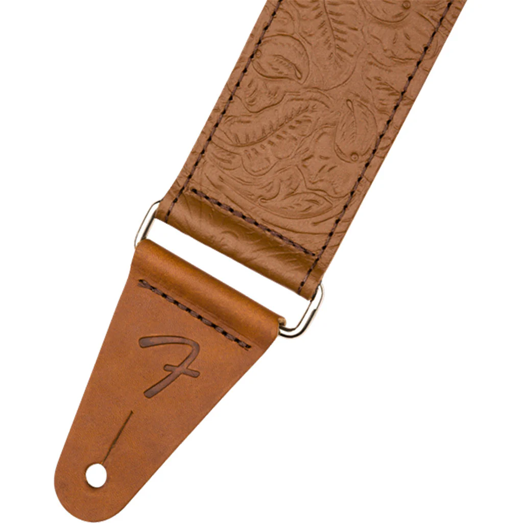 Fender 2" Tooled Leather Strap - Brown - Image 2