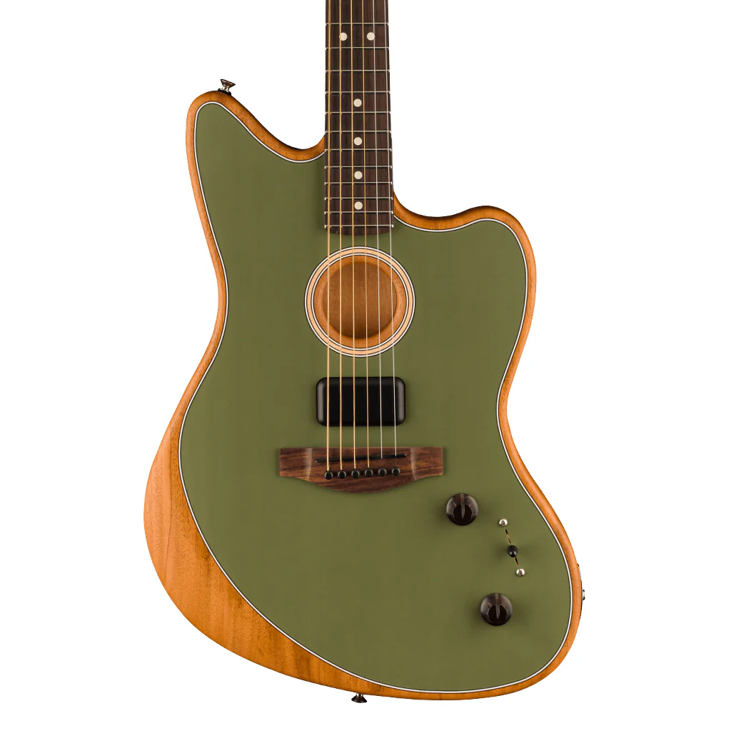 Fender Acoustasonic® Player Jazzmaster, Rosewood Fingerboard, Antique Olive