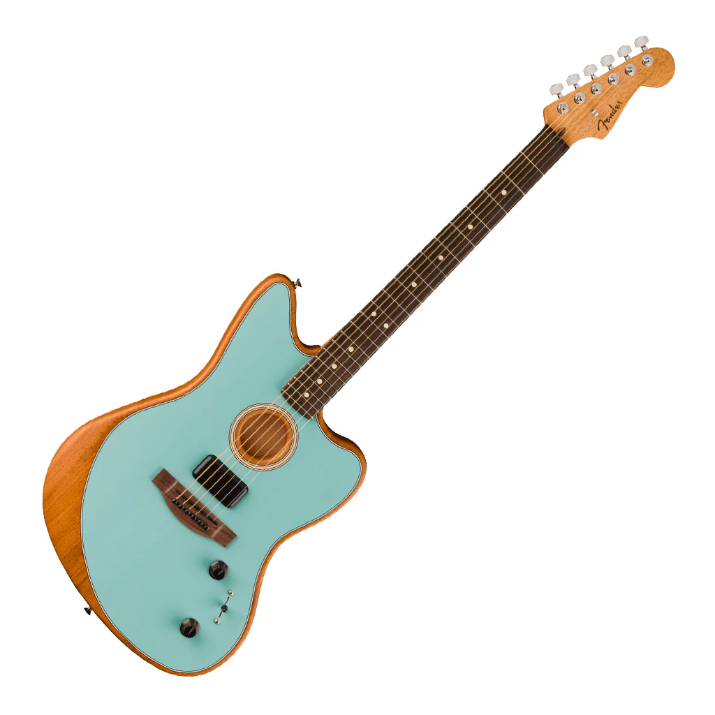 Fender Acoustasonic® Player Jazzmaster®, Rosewood Fingerboard, Ice Blue - Image 7