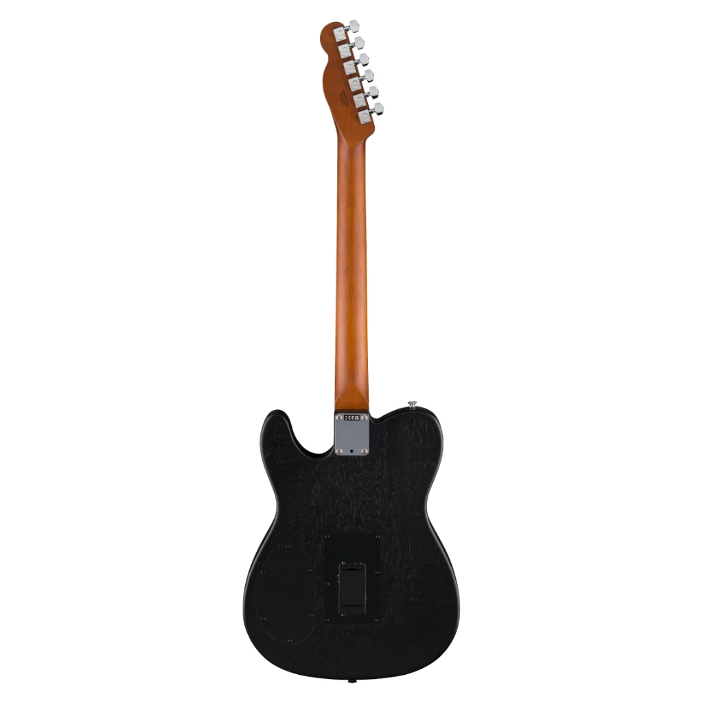 Fender Acoustasonic Standard Telecaster Guitar - Black - Image 4