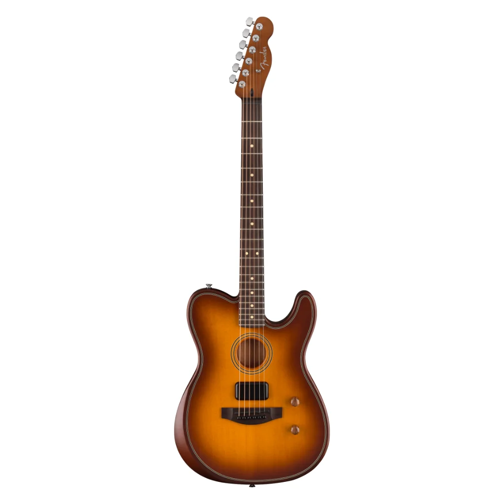 Fender Acoustasonic Standard Telecaster Guitar - Honey Burst - Image 3