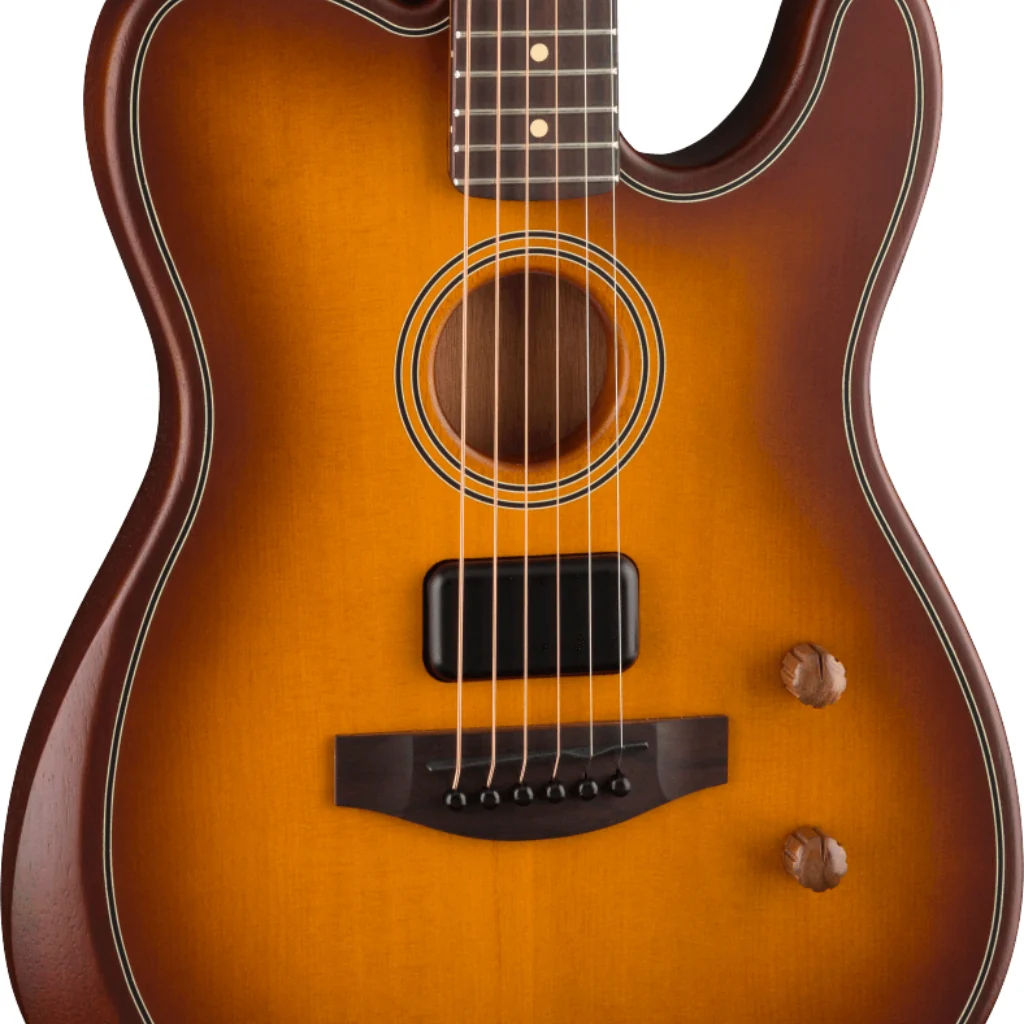 Fender Acoustasonic Standard Telecaster Guitar - Honey Burst - Image 7
