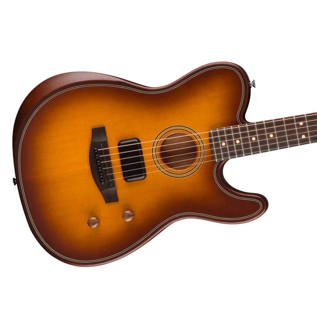 Fender Acoustasonic Standard Telecaster Guitar - Honey Burst - Image 8