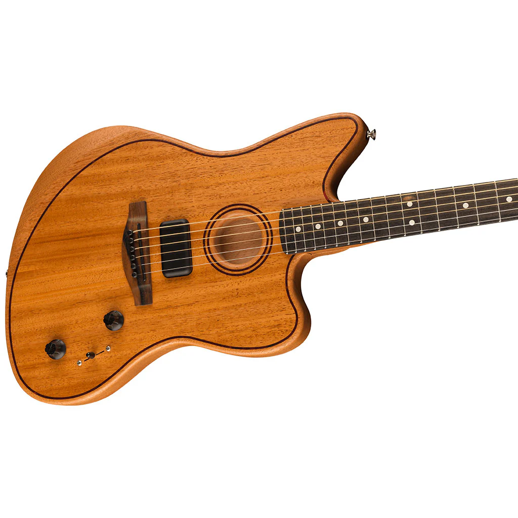 Fender American Acoustasonic® Jazzmaster® All-Mahogany, Ebony Fingerboard, Natural - Image 6