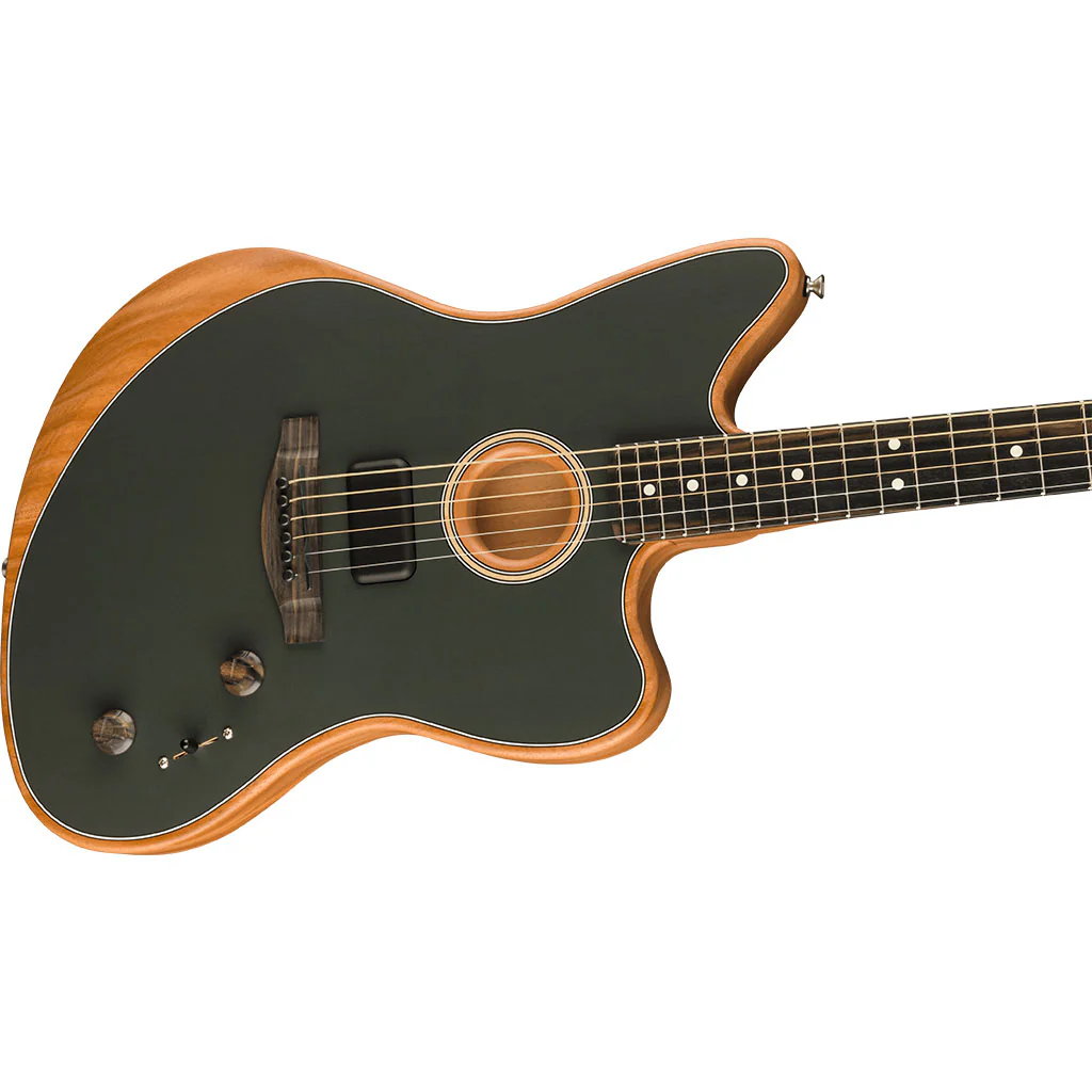 Fender American Acoustasonic Jazzmaster in Tungsten - Image 6