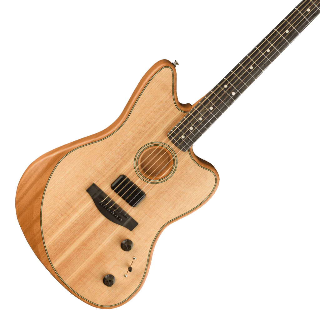 Fender American Acoustasonic® Jazzmaster®, Natural, Ebony Fingerboard - Image 7