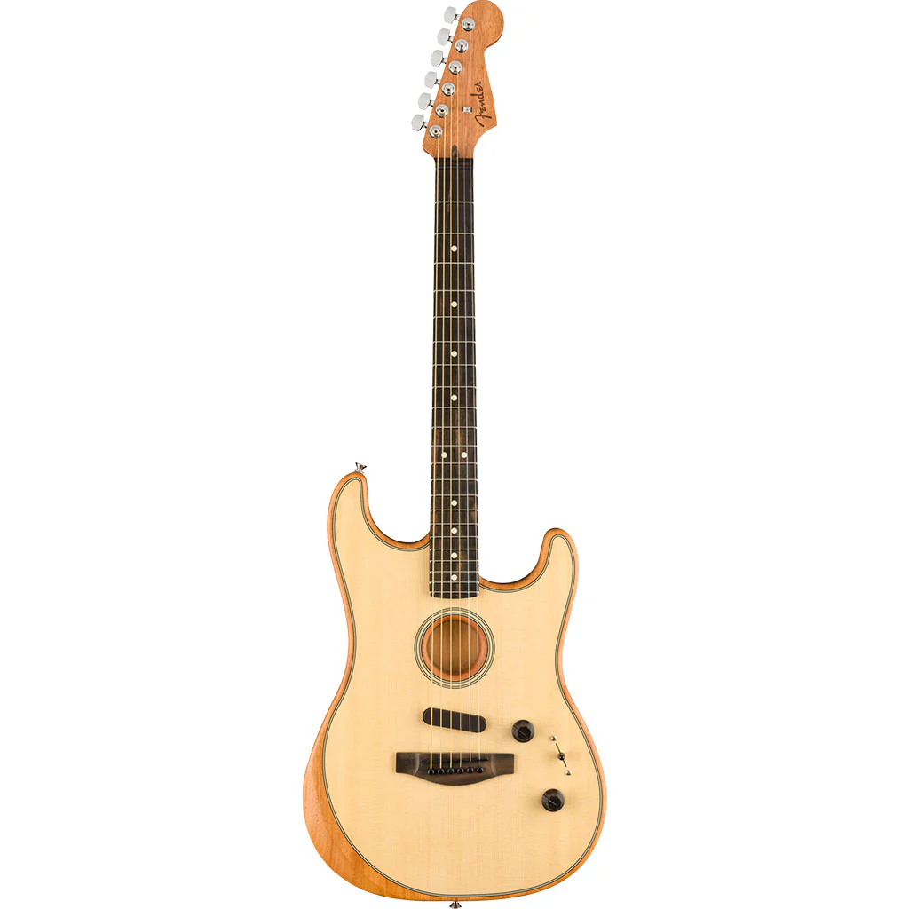 Fender American Acoustasonic® Strat®, Ebony Fingerboard, Natural - Image 2