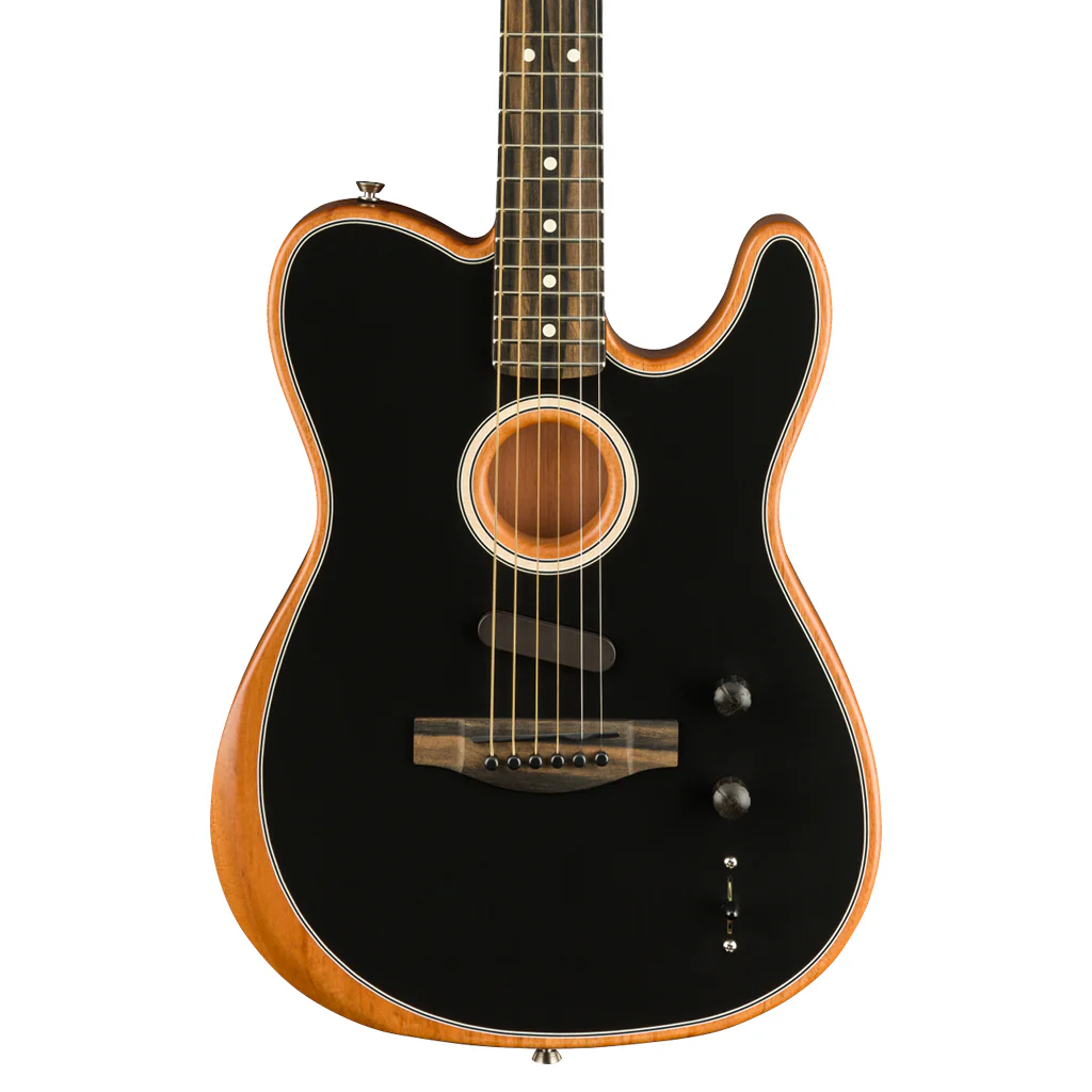 Fender American Acoustasonic® Telecaster®, Ebony Fingerboard, Black