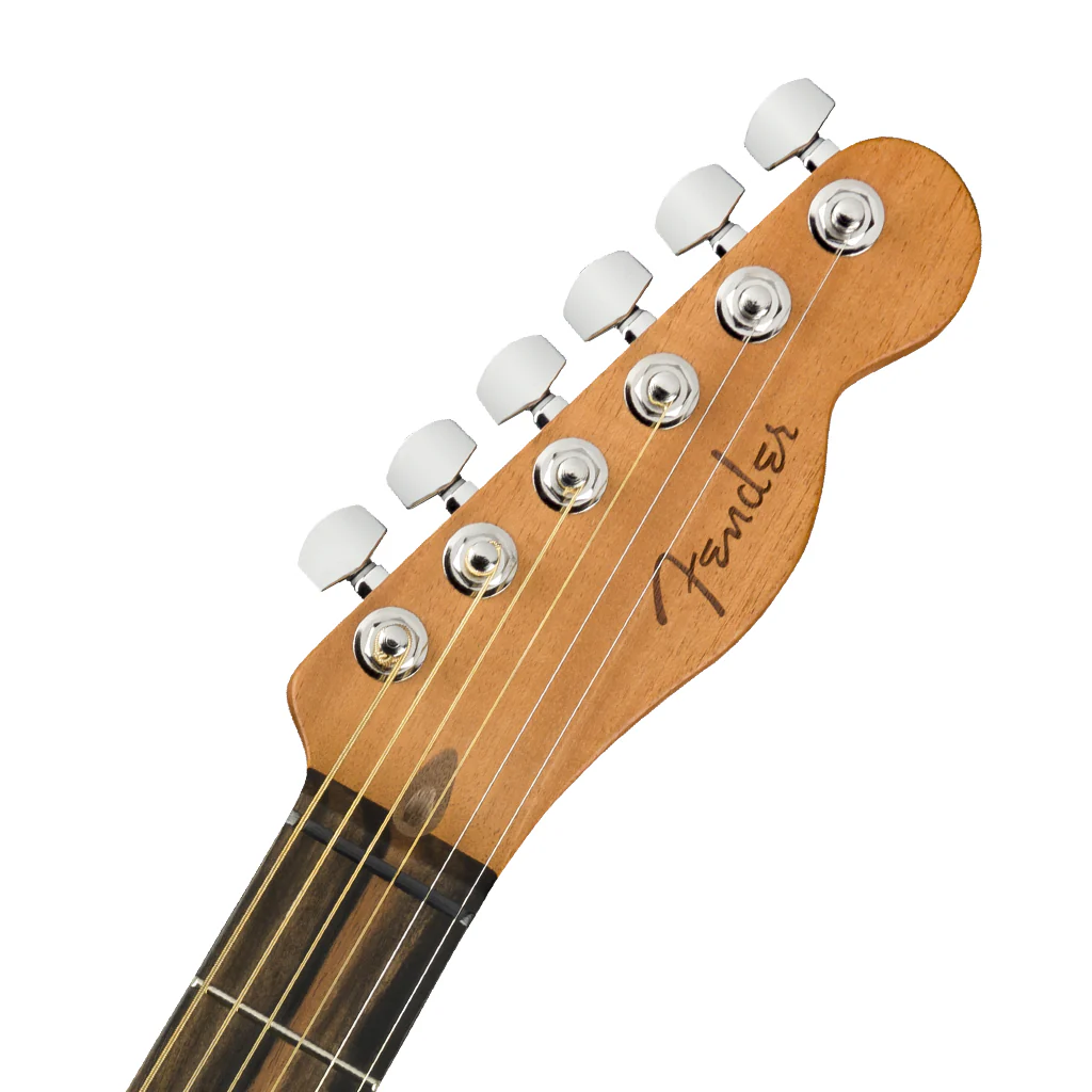 Fender American Acoustasonic® Telecaster®, Ebony Fingerboard, Black - Image 4