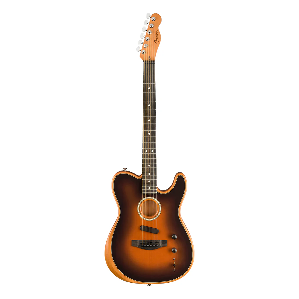 Fender American Acoustasonic® Telecaster®, Ebony Fingerboard, Sunburst - Image 2