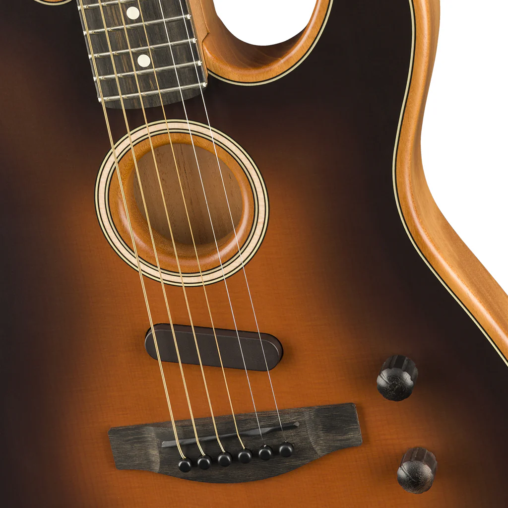 Fender American Acoustasonic® Telecaster®, Ebony Fingerboard, Sunburst - Image 6