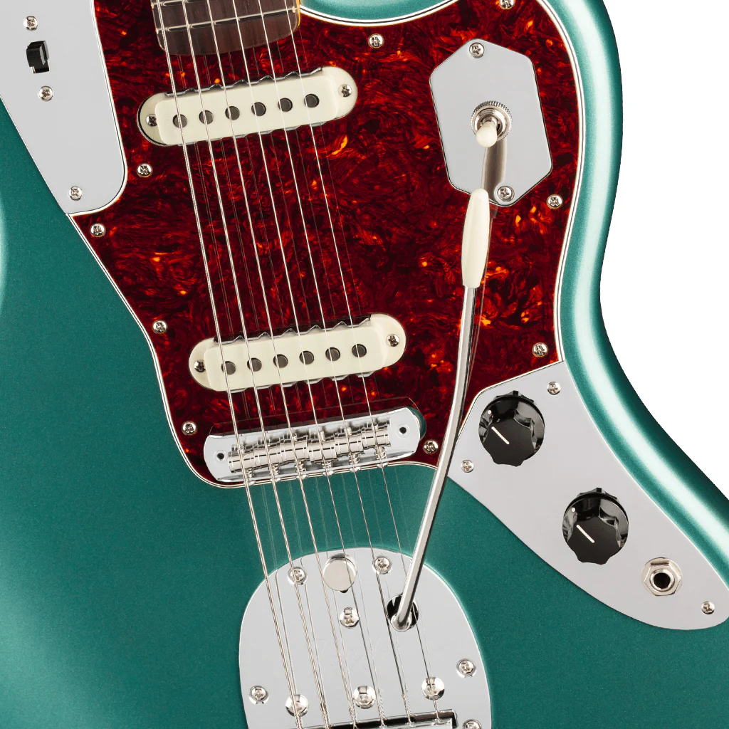 Fender American Professional Classic Jaguar - Faded Sherwood Green Metallic, Rosewood Fingerboard - Image 6