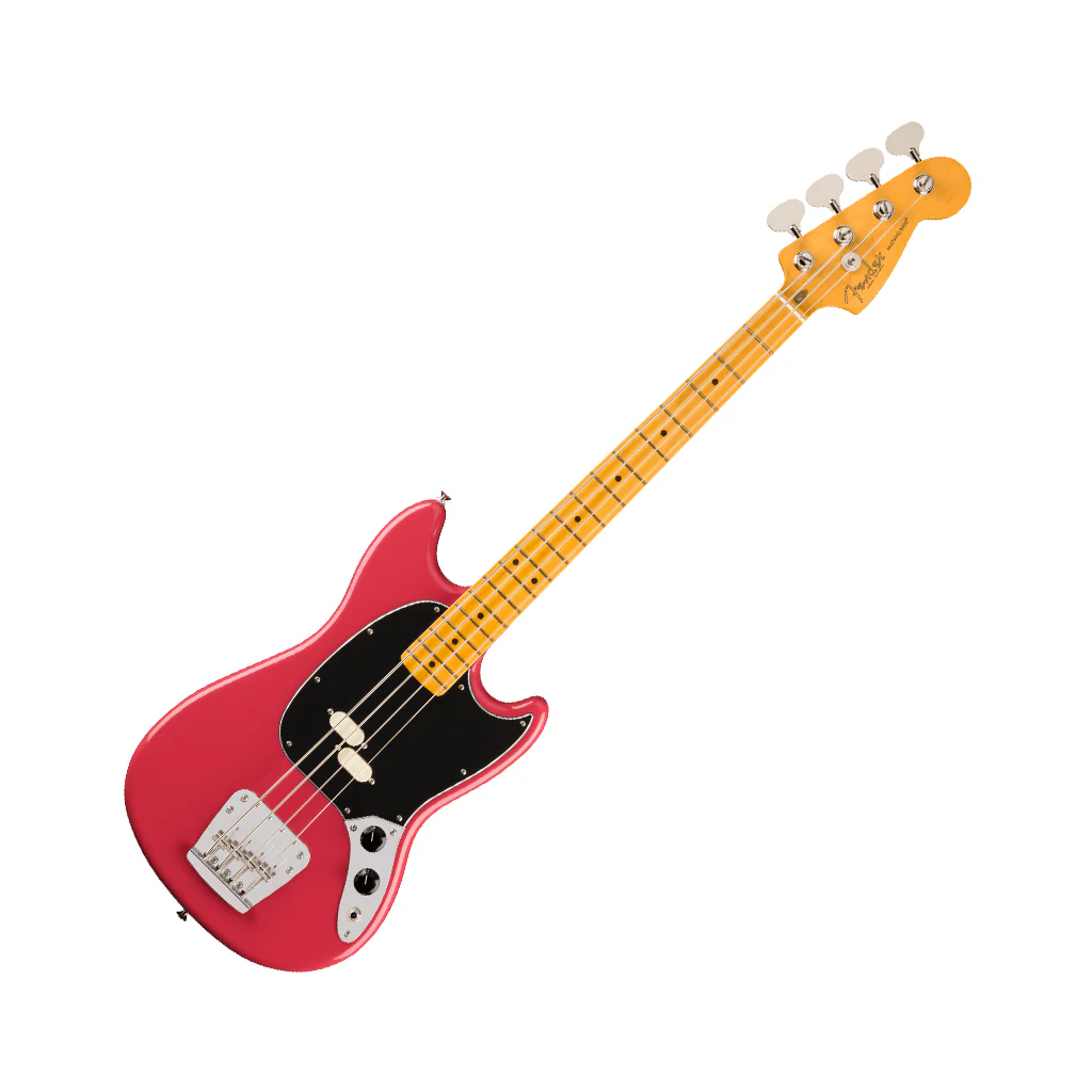 Fender American Professional Classic Mustang Bass - Faded Dakota Red, Maple Fingerboard - Image 7