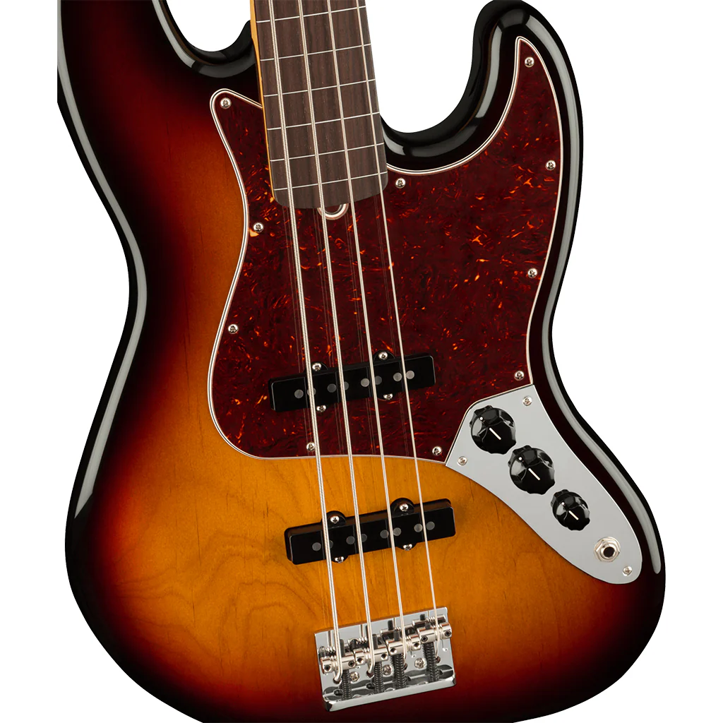 Fender - American Professional II Jazz Bass® Fretless - Rosewood Fingerboard - 3-Color Sunburst - Image 6