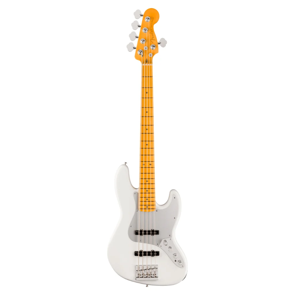Fender American Ultra II Maple Fingerboard Jazz Bass  V - Avalanche - Image 3