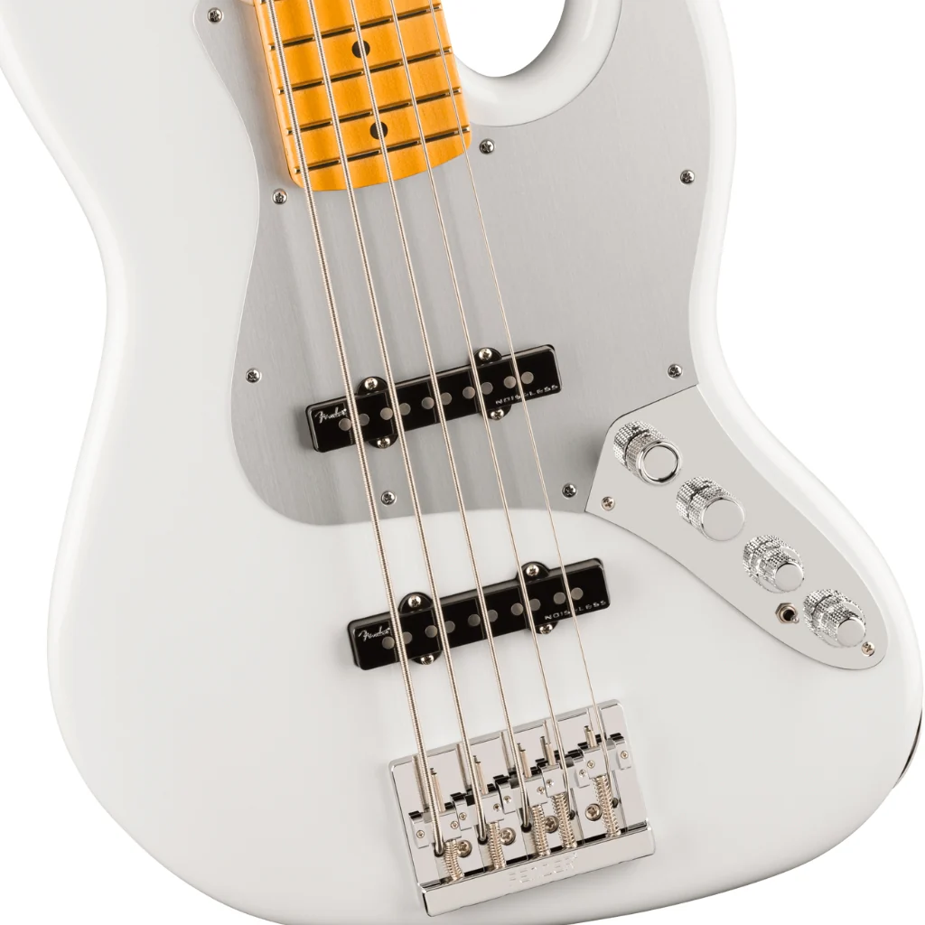Fender American Ultra II Maple Fingerboard Jazz Bass  V - Avalanche - Image 7