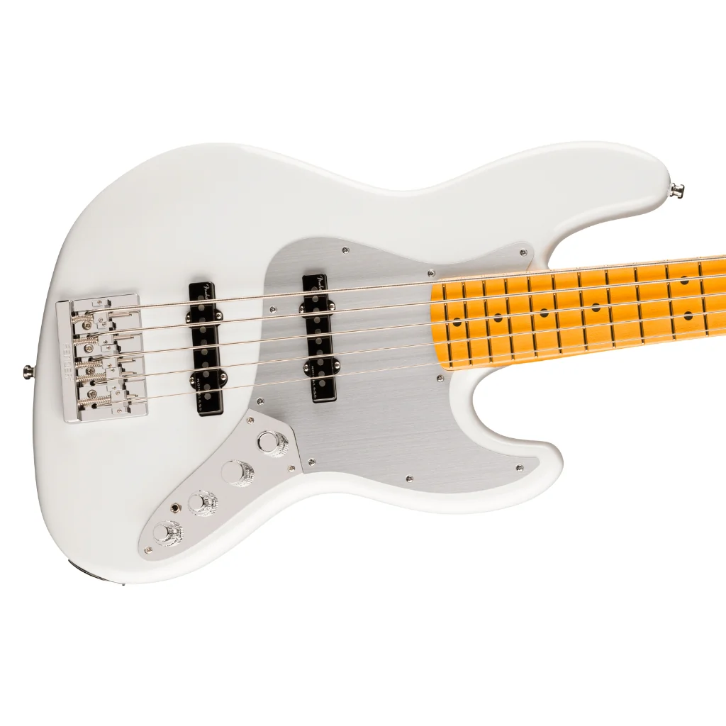 Fender American Ultra II Maple Fingerboard Jazz Bass  V - Avalanche - Image 8