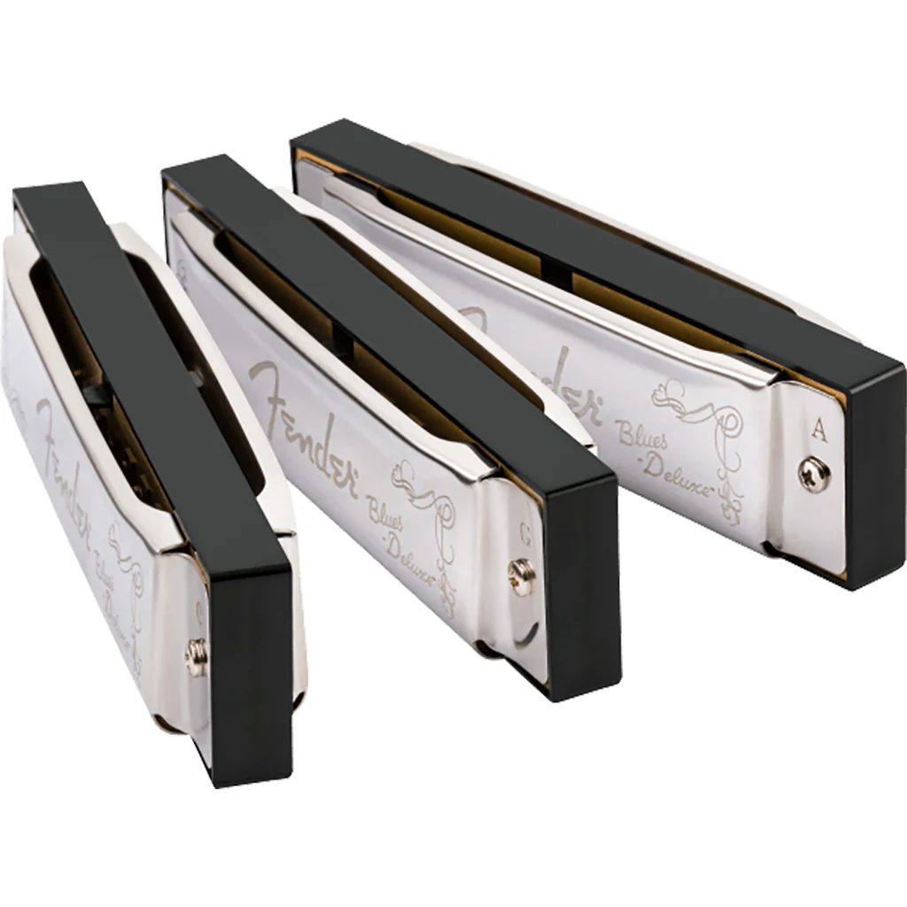 Fender Blues Deluxe Harmonica 3 Pack - Chrome - Image 4