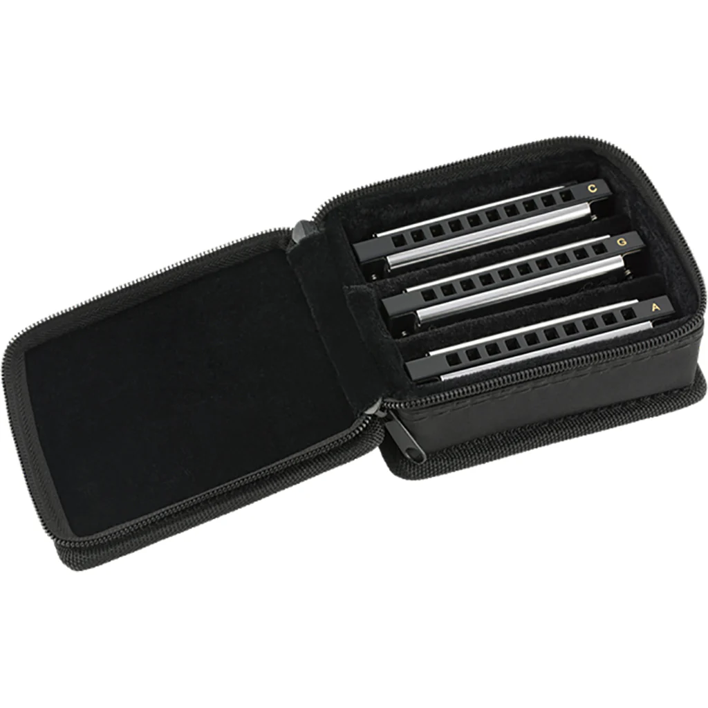 Fender Blues Deluxe Harmonica 3 Pack - Chrome - Image 5