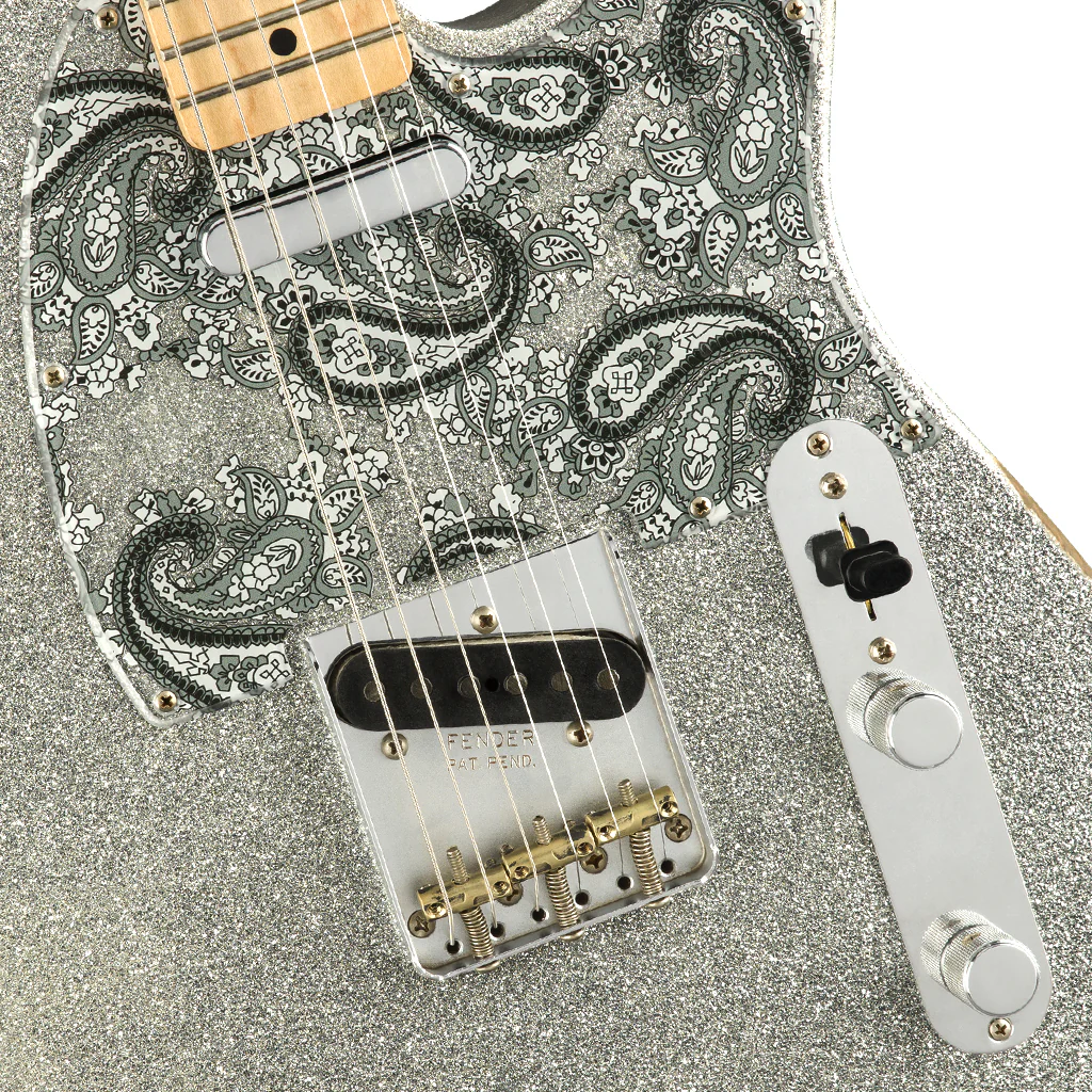 Fender - Brad Paisley Road Worn Telecaster®, Maple Fingerboard, Silver Sparkle - Image 6
