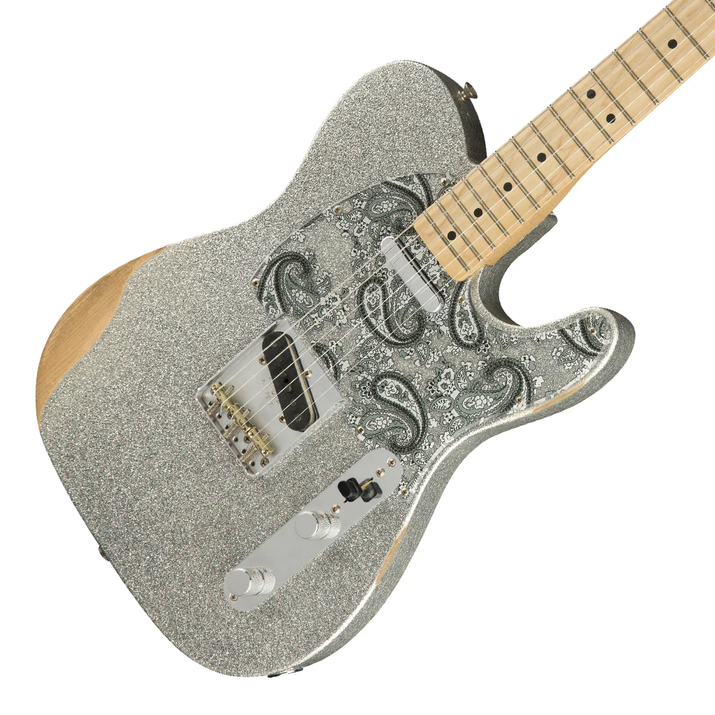 Fender - Brad Paisley Road Worn Telecaster®, Maple Fingerboard, Silver Sparkle - Image 7