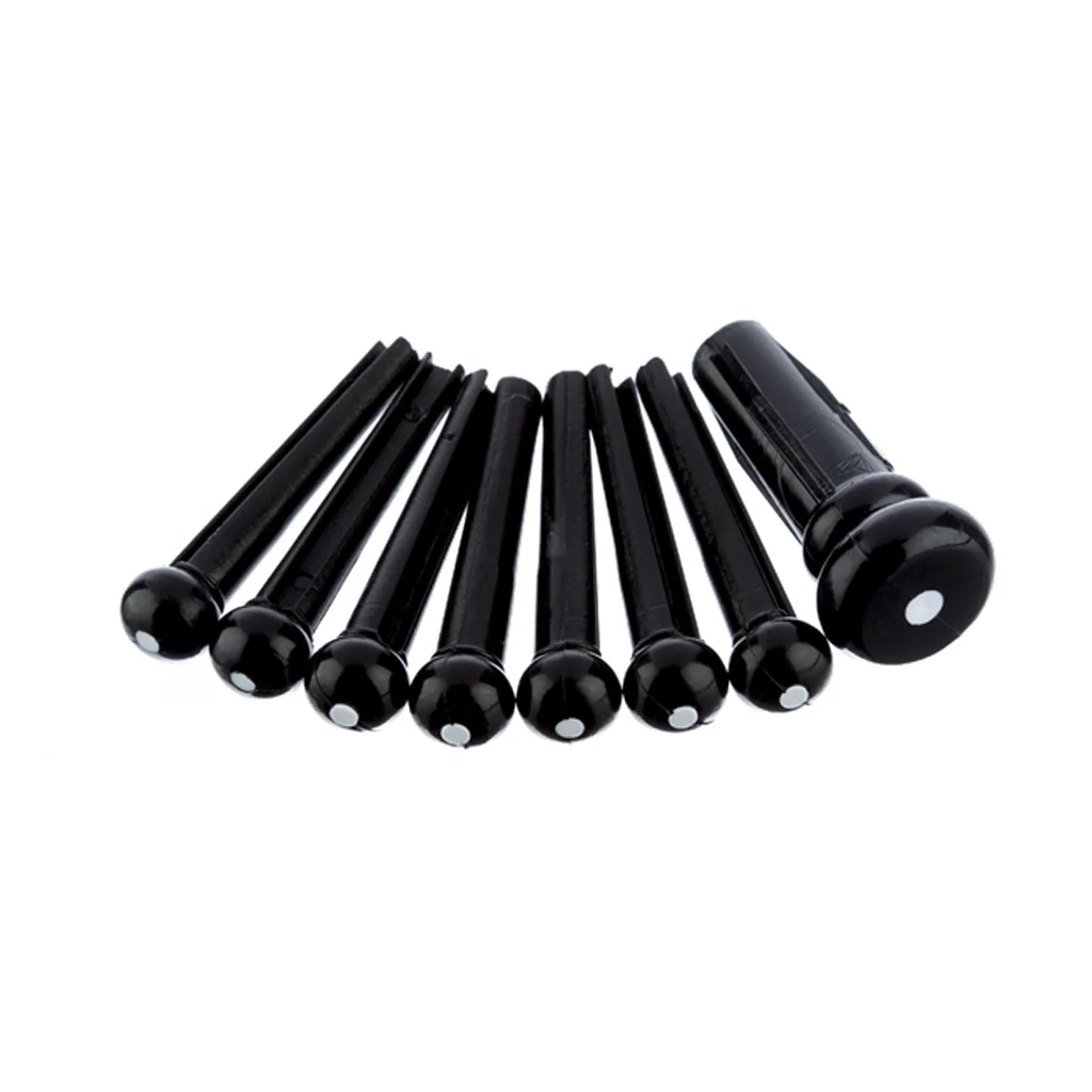 Fender Bridge Pin Set - Black w/ White Dot