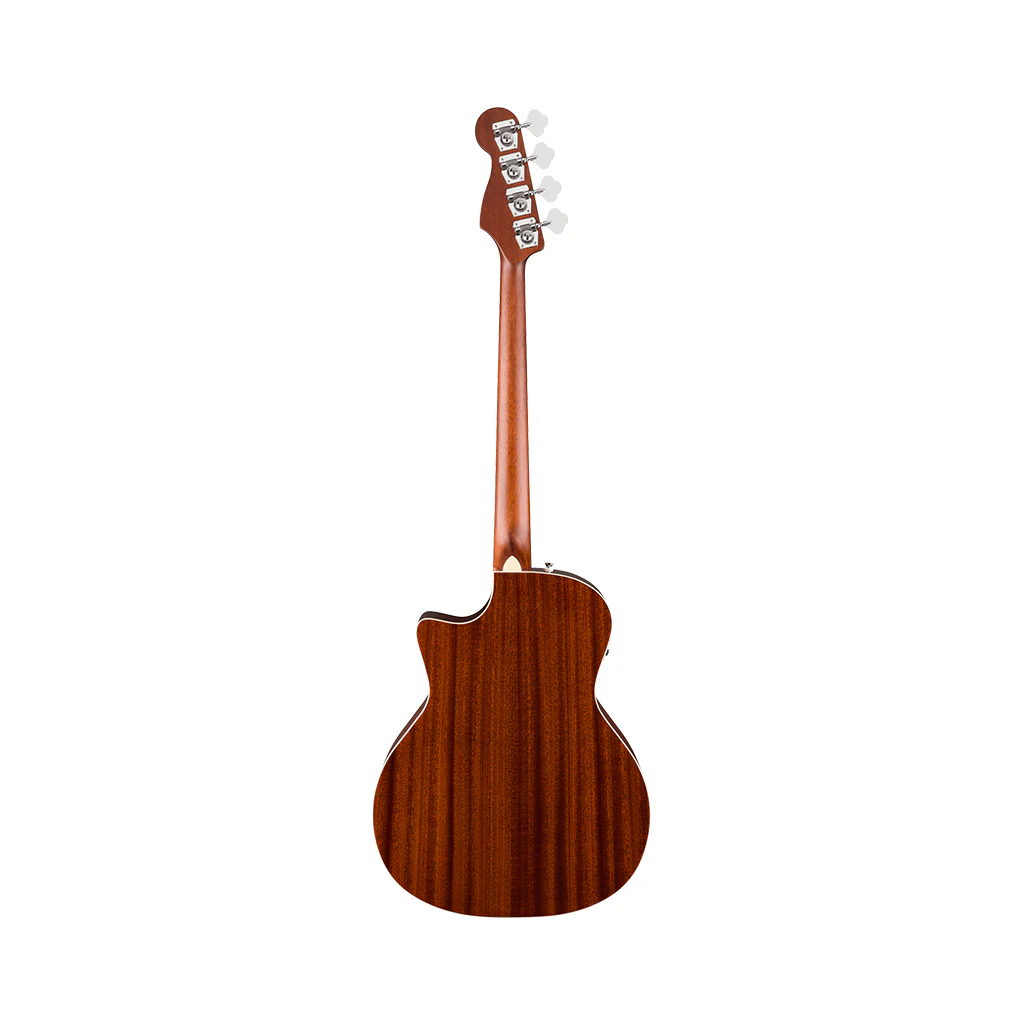 Fender California Deluxe Kingman CE w/Ivory Pickguard Acoustic-Electric Bass - Black - Image 4