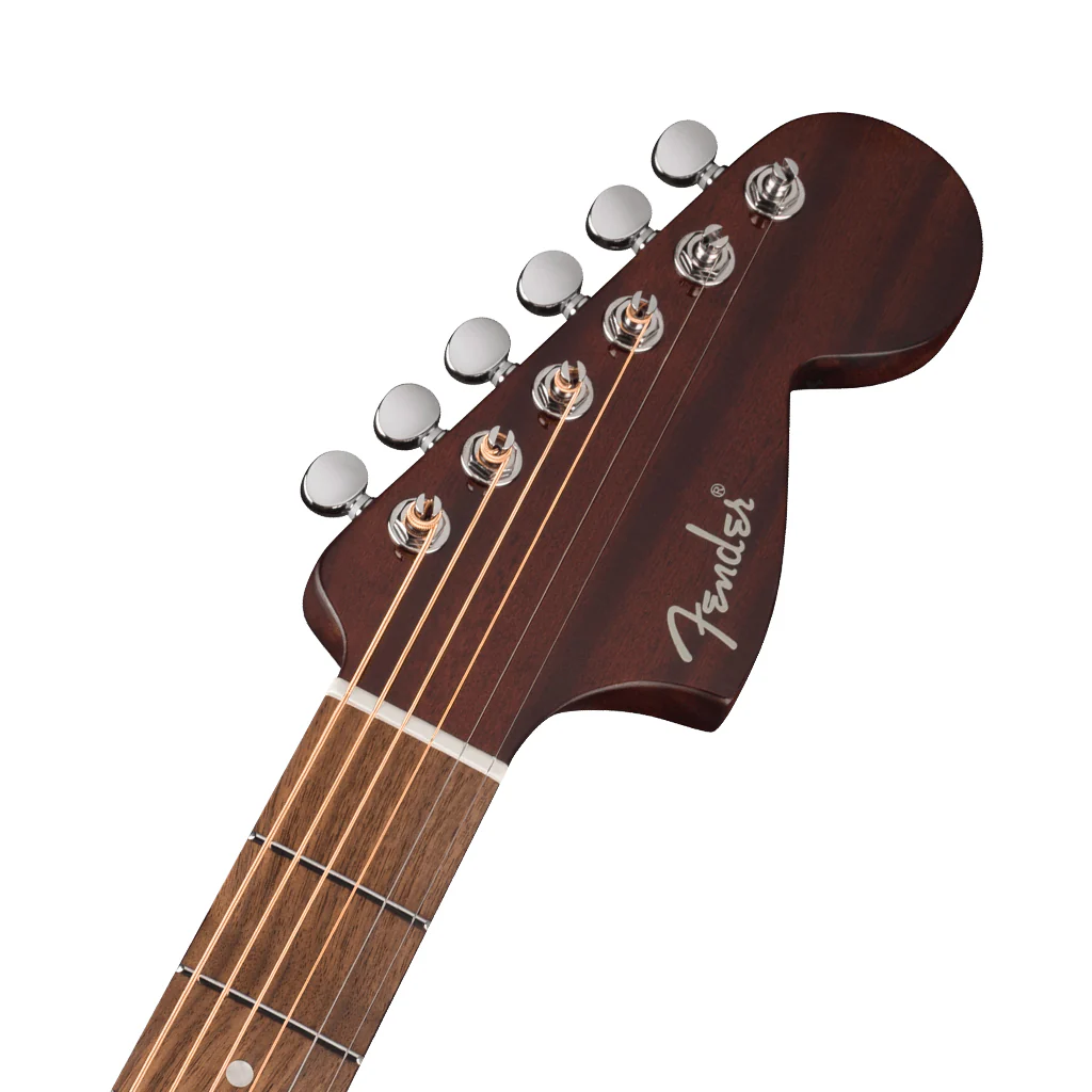 Fender California Deluxe Monterey E w/Ivory Pickguard Acoustic-Electric - Black - Image 5