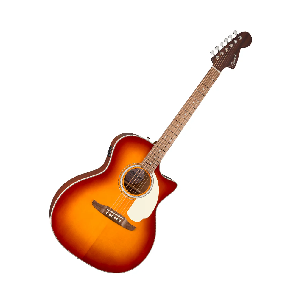 Fender California Deluxe Newporter CE w/Ivory Pickguard Acoustic-Electric - Sienna Sunburst - Image 8