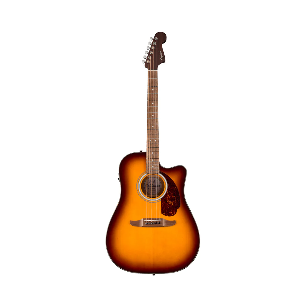 Fender California Deluxe Redondo CE Acoustic-Electric - Honey Sunburst - Image 3