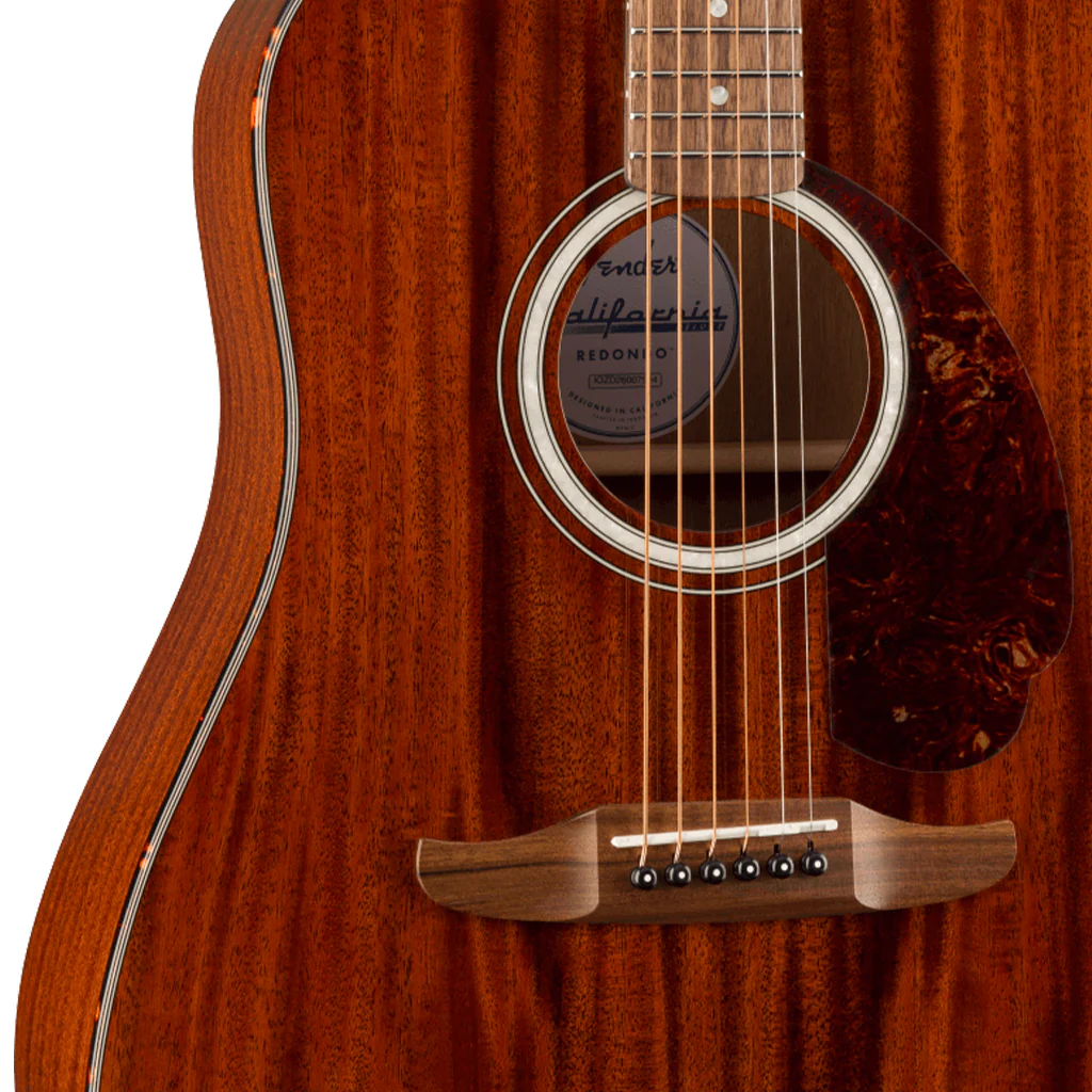 Fender California Deluxe Redondo Mahogany Acoustic Guitar - Natural - Image 7