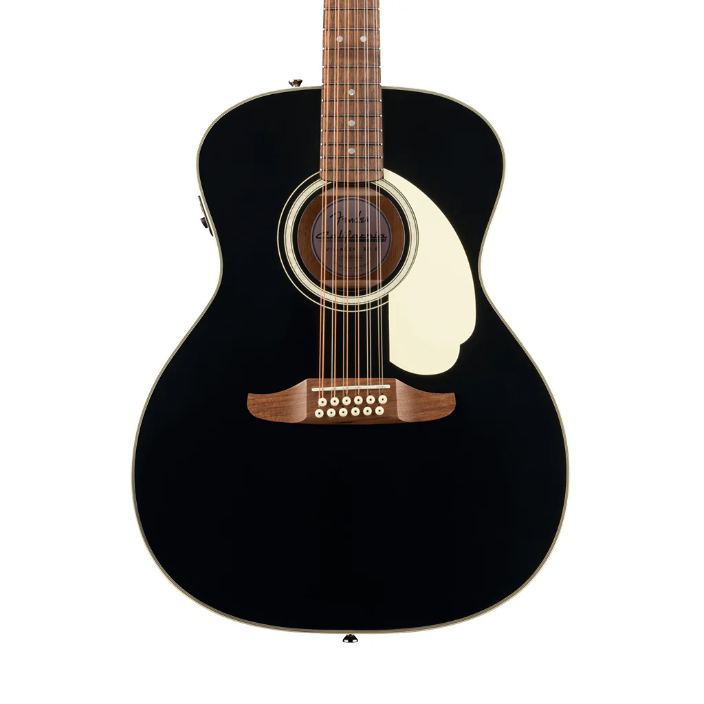 Fender California Deluxe Villager E 12-String Acoustic-Electric - Black