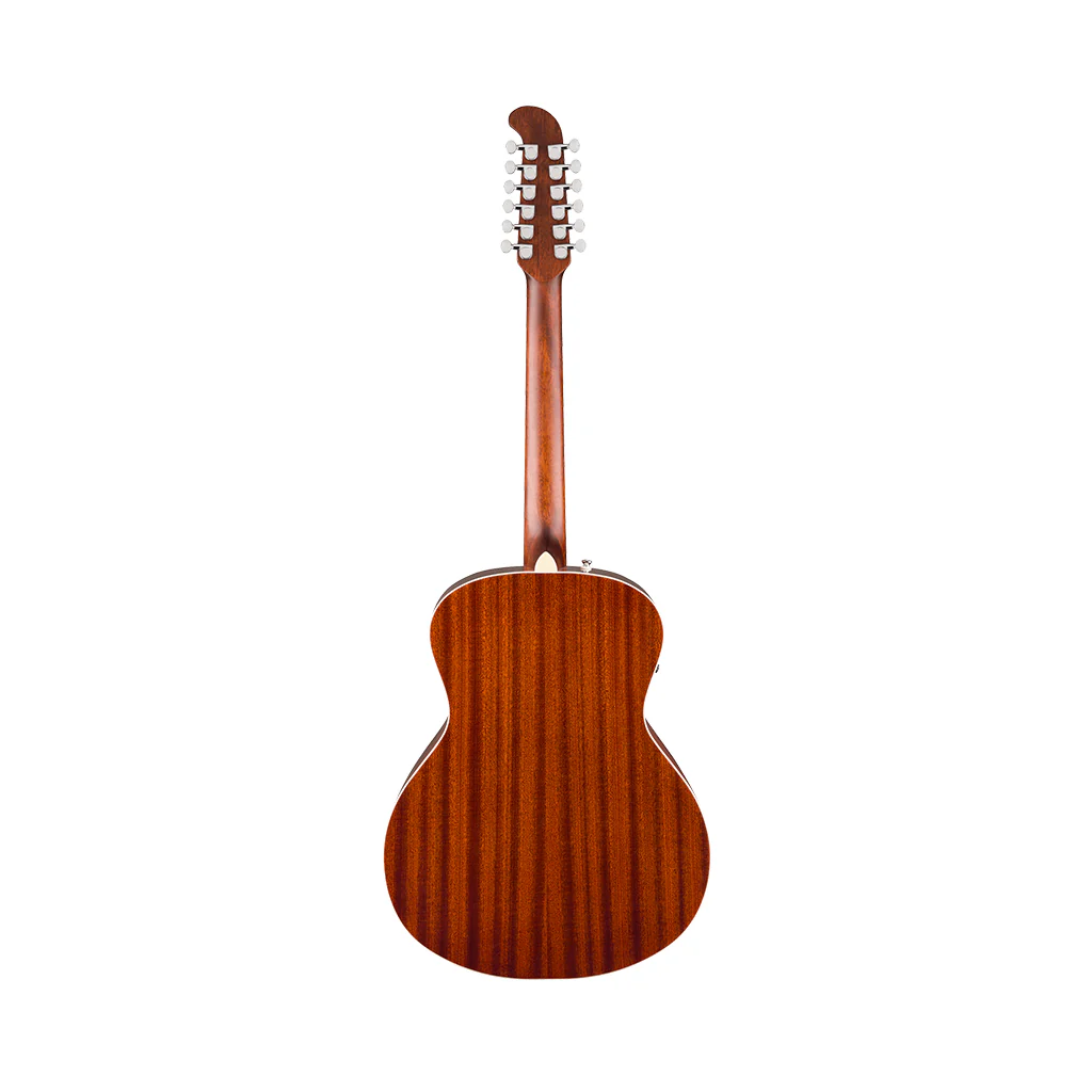 Fender California Deluxe Villager E 12-String Acoustic-Electric - Black - Image 4