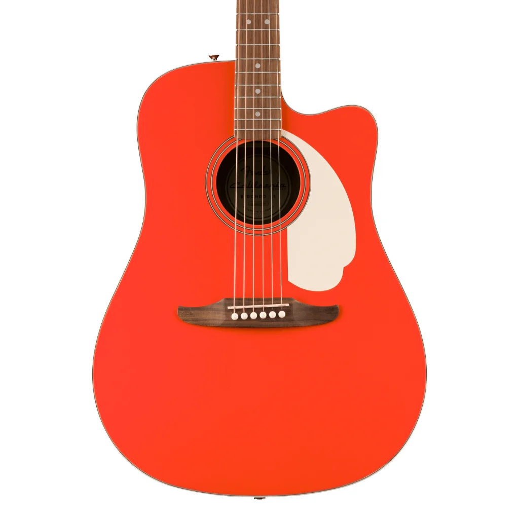 Fender California Standard Redondo CE Acoustic-Electric Guitar - Fiesta Red, Spruce Top