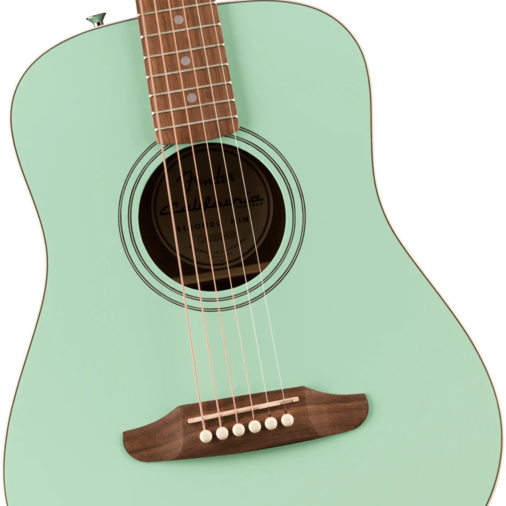 Fender California Standard Redondo Mini Acoustic Guitar with Bag - Surf Green, Spruce Top - Image 7