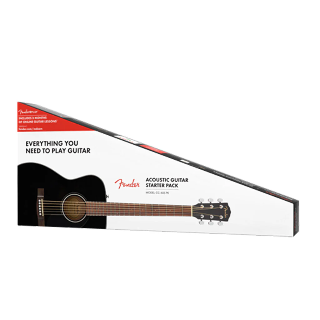 Fender CC-60S Concert Pack Acoustic Guitar - Black - Image 5