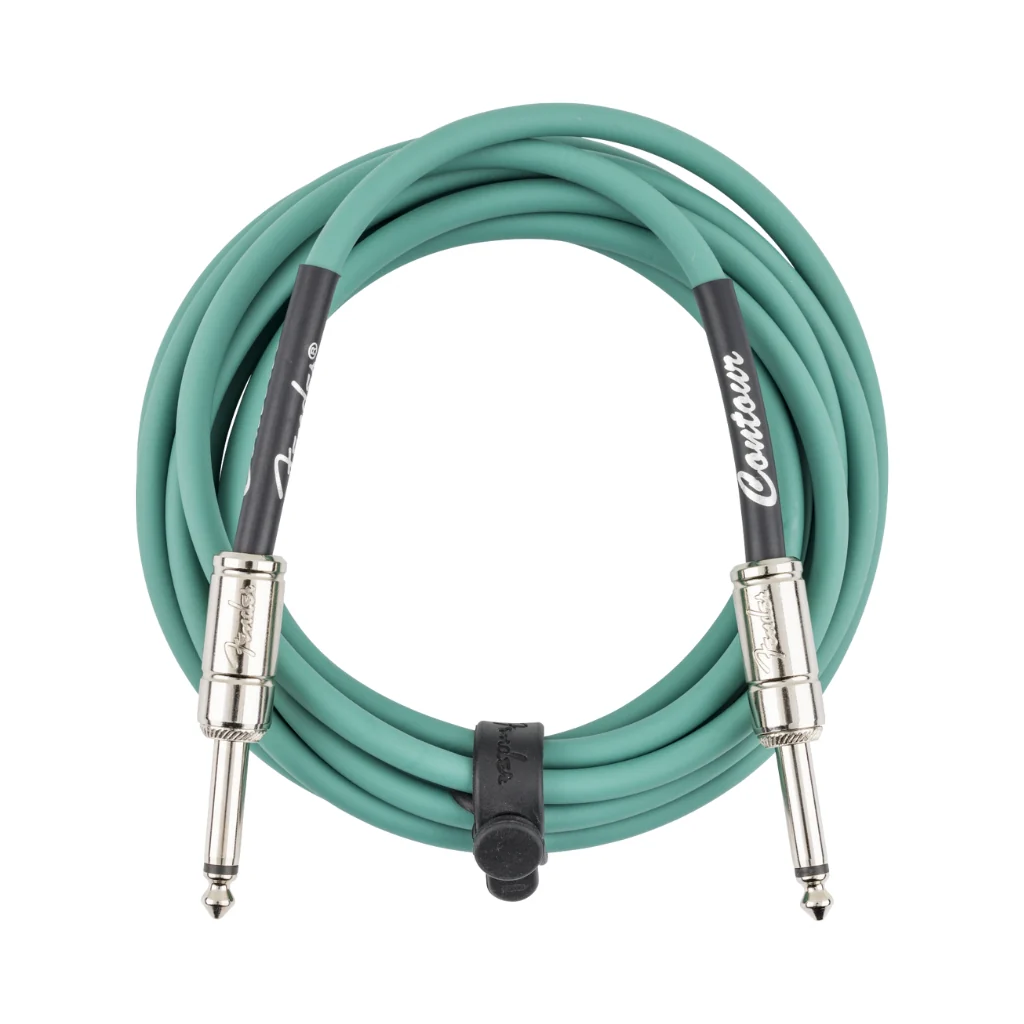 Fender Contour Series 10ft Instrument Cable - Sherwood Green - Image 2