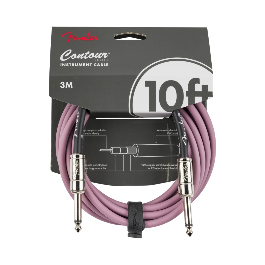 Fender Contour Series Instrument Cable - Burgundy Mist, 10 feet - Image 3